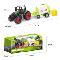 HKM-825171 1/10 Scale Remote Control Farmer Truck - 4CH Electric Dump Vehicle for Kids with Big Wheels