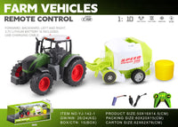 HKM-825171 1/10 Scale Remote Control Farmer Truck - 4CH Electric Dump Vehicle for Kids with Big Wheels