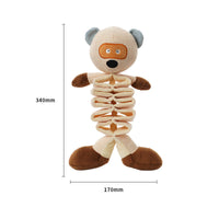 HKM-825235 Retractable Plush Dog Molar Toys for Puppies - Koala, Puppy, Rhino, Raccoon, Hippo