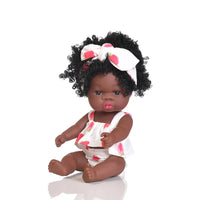 HKM-825427 33cm African Baby Doll Clothes Set for Kids - Soft Vinyl Fashion Doll Apparel for Creative Play