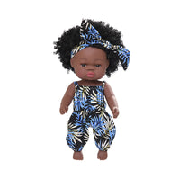 HKM-825427 33cm African Baby Doll Clothes Set for Kids - Soft Vinyl Fashion Doll Apparel for Creative Play
