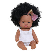 HKM-825427 33cm African Baby Doll Clothes Set for Kids - Soft Vinyl Fashion Doll Apparel for Creative Play