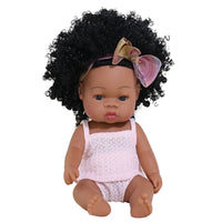 HKM-825427 33cm African Baby Doll Clothes Set for Kids - Soft Vinyl Fashion Doll Apparel for Creative Play