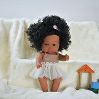 HKM-825427 33cm African Baby Doll Clothes Set for Kids - Soft Vinyl Fashion Doll Apparel for Creative Play