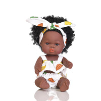 HKM-825427 33cm African Baby Doll Clothes Set for Kids - Soft Vinyl Fashion Doll Apparel for Creative Play