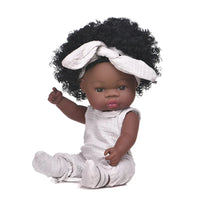 HKM-825427 33cm African Baby Doll Clothes Set for Kids - Soft Vinyl Fashion Doll Apparel for Creative Play