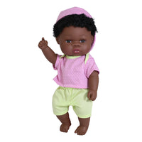 HKM-825427 33cm African Baby Doll Clothes Set for Kids - Soft Vinyl Fashion Doll Apparel for Creative Play
