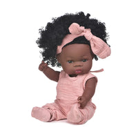 HKM-825427 33cm African Baby Doll Clothes Set for Kids - Soft Vinyl Fashion Doll Apparel for Creative Play