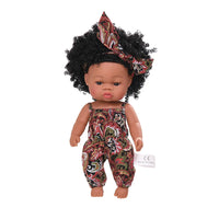 HKM-825427 33cm African Baby Doll Clothes Set for Kids - Soft Vinyl Fashion Doll Apparel for Creative Play