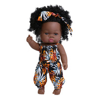 HKM-825427 33cm African Baby Doll Clothes Set for Kids - Soft Vinyl Fashion Doll Apparel for Creative Play