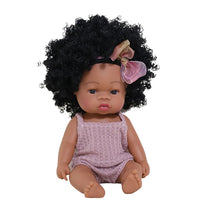 HKM-825427 33cm African Baby Doll Clothes Set for Kids - Soft Vinyl Fashion Doll Apparel for Creative Play