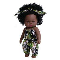 HKM-825427 33cm African Baby Doll Clothes Set for Kids - Soft Vinyl Fashion Doll Apparel for Creative Play