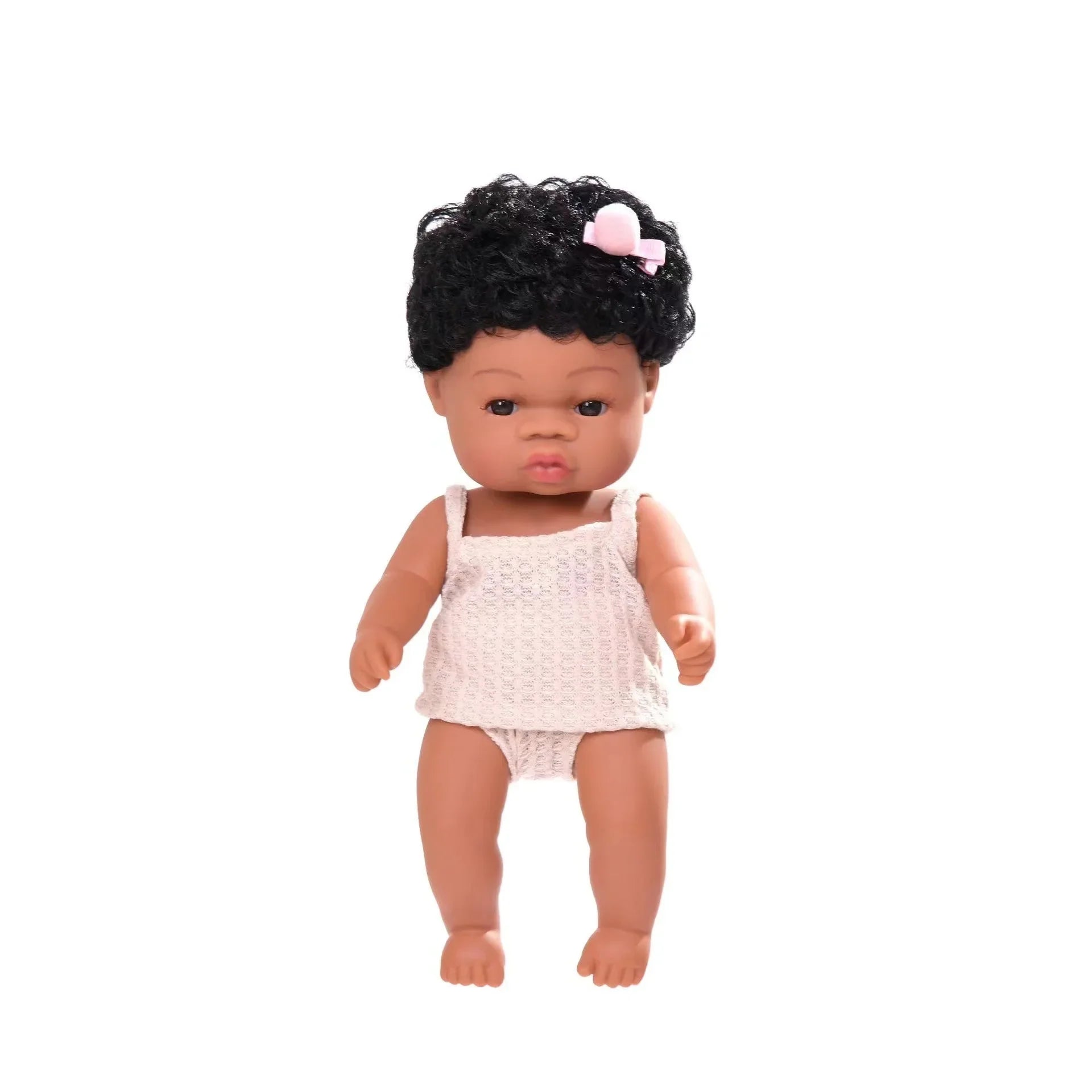 HKM-825427 33cm African Baby Doll Clothes Set for Kids - Soft Vinyl Fashion Doll Apparel for Creative Play