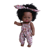 HKM-825427 33cm African Baby Doll Clothes Set for Kids - Soft Vinyl Fashion Doll Apparel for Creative Play