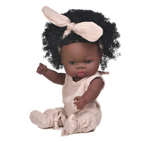 HKM-825427 33cm African Baby Doll Clothes Set for Kids - Soft Vinyl Fashion Doll Apparel for Creative Play