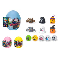 HKM-825555 Halloween Pull Back Toy Cars Set - 33 Plastic Mini Vehicles with Pumpkins, Bats, and Ghosts
