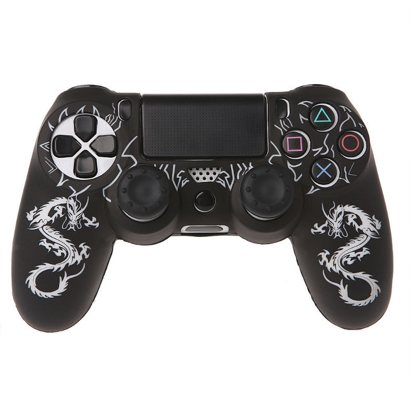 HKM-825619 Dragon Pattern Silicone Rubber Sleeve for PS4 Controller - Protective Cover in Multiple Colors