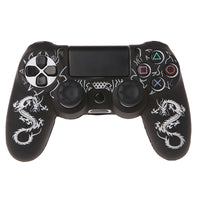 HKM-825619 Dragon Pattern Silicone Rubber Sleeve for PS4 Controller - Protective Cover in Multiple Colors