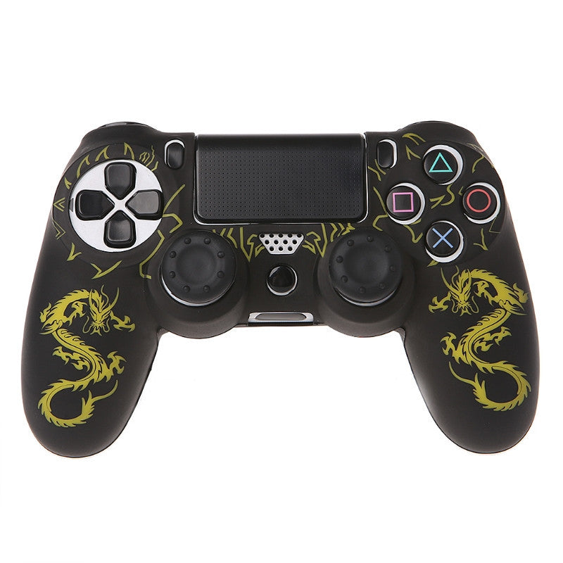 HKM-825619 Dragon Pattern Silicone Rubber Sleeve for PS4 Controller - Protective Cover in Multiple Colors