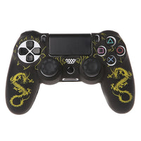 HKM-825619 Dragon Pattern Silicone Rubber Sleeve for PS4 Controller - Protective Cover in Multiple Colors