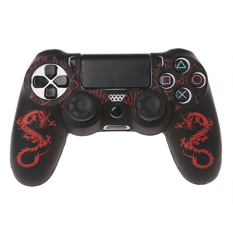 HKM-825619 Dragon Pattern Silicone Rubber Sleeve for PS4 Controller - Protective Cover in Multiple Colors