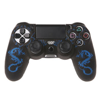 HKM-825619 Dragon Pattern Silicone Rubber Sleeve for PS4 Controller - Protective Cover in Multiple Colors