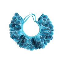 HKM-825619 Lace Scarf with Embroidered Peacock Feather Design in Various Colors