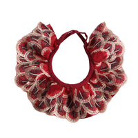 HKM-825619 Lace Scarf with Embroidered Peacock Feather Design in Various Colors