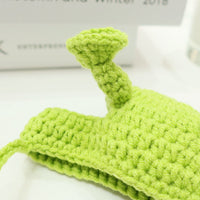 HKM-825747 Cute Plush Green Pet Hat for Small Dogs and Cats - Adjustable Size, Comfortable Winter Accessory