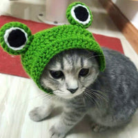 HKM-825747 Cute Plush Green Pet Hat for Small Dogs and Cats - Adjustable Size, Comfortable Winter Accessory
