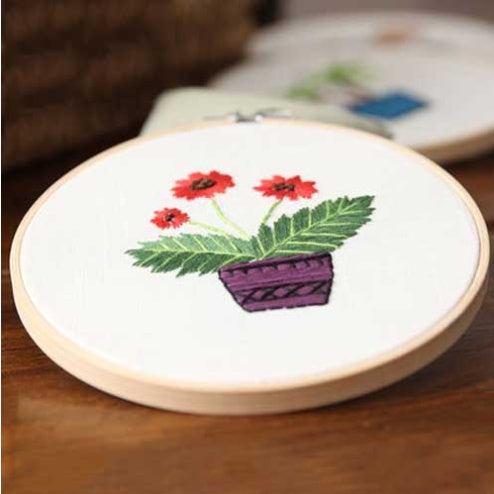 HKM-825747 Handmade Cotton and Linen DIY Embroidery Kit - Unfinished Sewing Project
