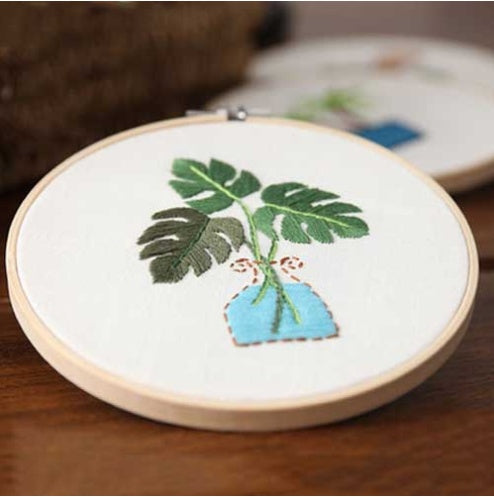 HKM-825747 Handmade Cotton and Linen DIY Embroidery Kit - Unfinished Sewing Project