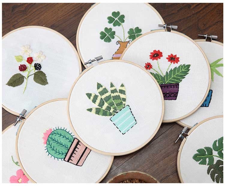HKM-825747 Handmade Cotton and Linen DIY Embroidery Kit - Unfinished Sewing Project