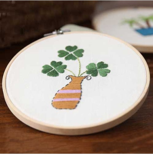 HKM-825747 Handmade Cotton and Linen DIY Embroidery Kit - Unfinished Sewing Project