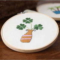 HKM-825747 Handmade Cotton and Linen DIY Embroidery Kit - Unfinished Sewing Project