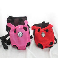 HKM-825939 Red Nylon Dog Backpack for Pets – Soft, Convenient Chest Bag for Outdoor Adventures