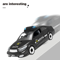 HKM-826003 DIY Assembly Vehicle Toy Set - Taxi, Police Car & Fire Truck with Electric Screwdriver for Kids Ages 3+