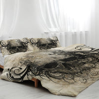 HKM-826067 Digital Printing Skull Series Modern Bedding Set in Various Sizes, Synthetic Fabric