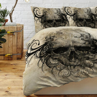 HKM-826067 Digital Printing Skull Series Modern Bedding Set in Various Sizes, Synthetic Fabric