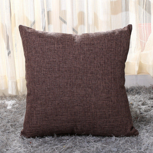 HKM-826131 Solid Color Linen Pillow Cover for Cushions - Modern Spandex Hugging Design in Various Sizes and Shades