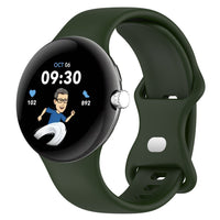 HKM-826259 Versatile Edible Silicone Watch Strap Compatible with Google Pixel Watch 1 & 2 - Multiple Colors Available