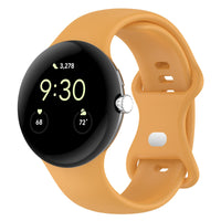 HKM-826259 Versatile Edible Silicone Watch Strap Compatible with Google Pixel Watch 1 & 2 - Multiple Colors Available