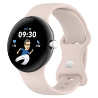 HKM-826259 Versatile Edible Silicone Watch Strap Compatible with Google Pixel Watch 1 & 2 - Multiple Colors Available