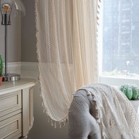 HKM-826451 Hollow-Out Blackout Curtains with Geometric Waves for Living Room and Bedroom - Multiple Sizes Available