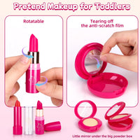 HKM-826579 Unicorn Makeup Toy Kit for Kids - Pretend Play Purse Set for Ages 2-7