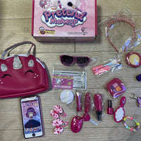HKM-826579 Unicorn Makeup Toy Kit for Kids - Pretend Play Purse Set for Ages 2-7