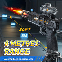 HKM-826707 Electric Water Gun with Light-Up Feature, Battery-Operated Squirt Toy for Summer Fun
