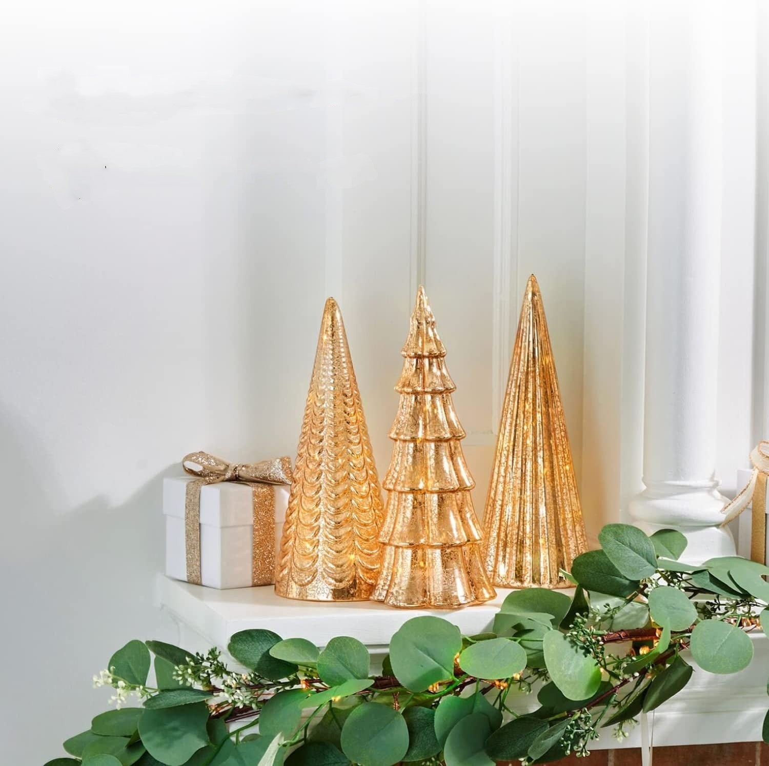 HKM-826707 LED Christmas Tree Top Ornament - Modern Glass Design (Model A, B, C)