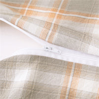 HKM-826707 Washed Cotton Pillowcase with Two Flounces - Soft Pure Cotton, Available in Single or Double Pack