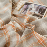 HKM-826707 Washed Cotton Pillowcase with Two Flounces - Soft Pure Cotton, Available in Single or Double Pack